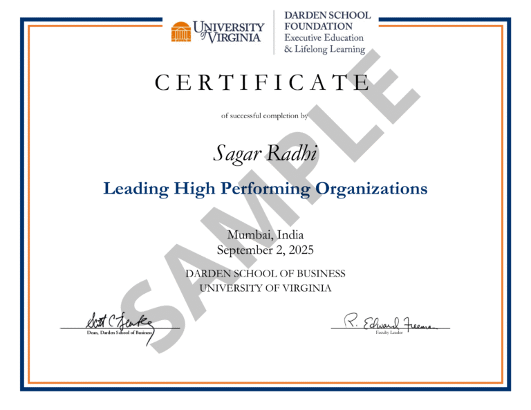 Sample Certificate